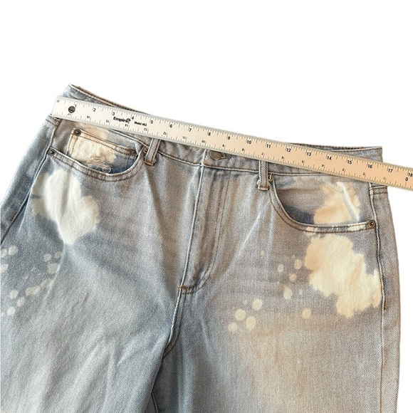 GB Juniors Jeans size 13 high rise crop boot cut bleach design - Picture 5 of 12